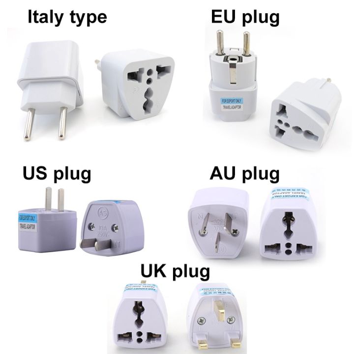 Universal US/UK/AU/itlay EU Plug Adapter USA To Euro Europe AC Power Wall Charger Adapter Converter Travel 2 Round Pin Socket
