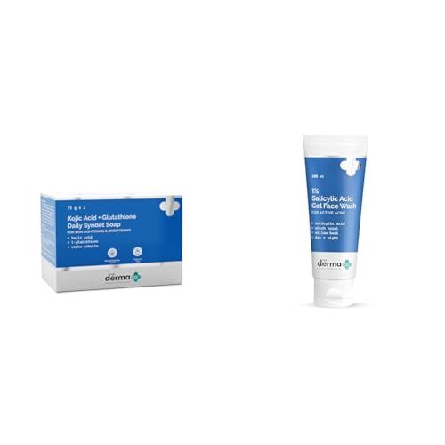 The Derma Co Kojic Acid + Glutathione Daily Syndet Brightening Soap With  Kojic Acid & The