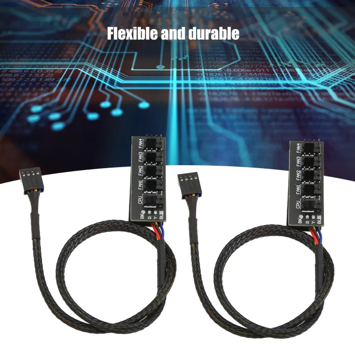 PC%20Fan%20Hub,%20PWM%20Fan%20Hub%202Pcs%20Durable%204%20Pin%20for%20Computer%20-%20Image%205