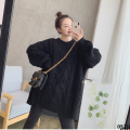 Sweater Student Sweater m Fat Women's Fitted Long Pullover m Stroke Large Size Loose Twist Lazy Jacket Korean Style. 