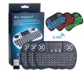 Wireless Mini Keyboard Remote Control Touchpad For Smart TV Android TV Box PC 2.4GHz With RGB Backlit(Black). 