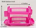 Plastic Plate Holder / Dish Rack Premium Quality 2 Layers Multi-Purpose Kitchen Organizer. 