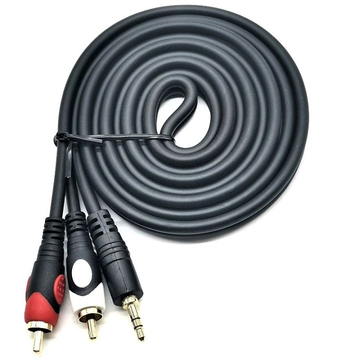 Gold%20Plated%203.5mm%20Mini%20Phone%20Stereo%20Male%20to%202%20RCA%201%20Male%20Audio%20Cable%20-%20Image%202
