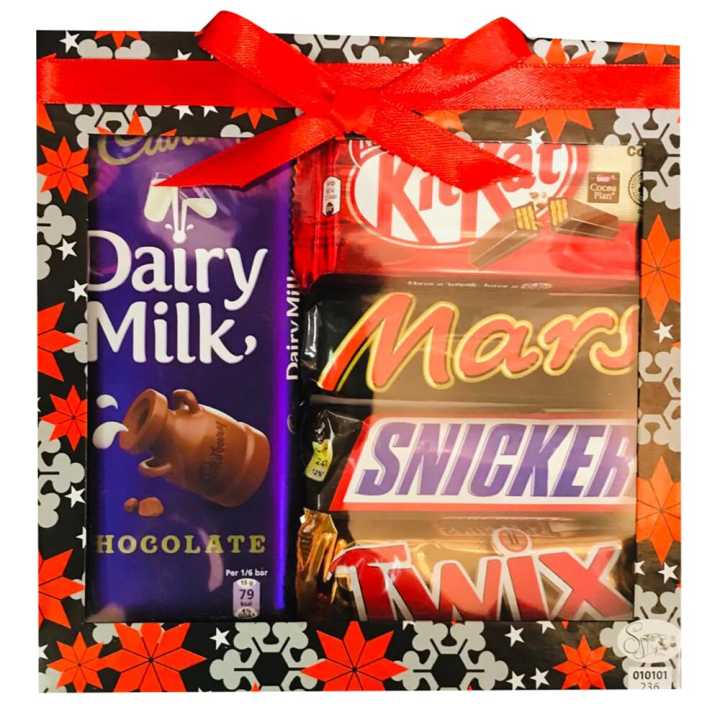 Gift Chocolate Box Hamper Festival Snickers,Mars,Twix,Cadbury Dairy Milk,Kitkat 4finger For Valentine's,Christmas,Birthday,Special Occasion,Gift Pack
