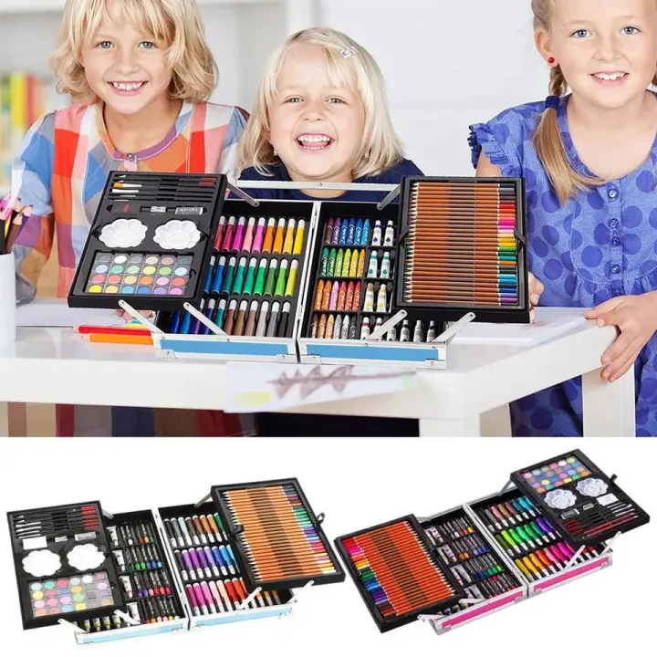 145pcs%20Kids%20Art%20Set%20Children%20Drawing%20Set%20Water%20Color%20Pen%20Crayon%20Oil%20Pastel%20Painting%20Drawing%20Tool%20Art%20Supplies%20Stationery%20Set%20-%20Image%202