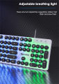 【Dream Sailing Store 】H300 wired luminous punk keycap mechanical keyboard game blue switch color backlit wired keyboard for pro gamer laptop. 