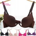 Muses Mall Women Girl Deep-U Low Cut Solid Color Backless Padded Bra Push-Up Underwear. 