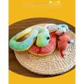 Dadomyd plush soft stuffed fluffy 2025 Chinese Year collection key chain cute snake mascot pendant doll Spring Festival. 