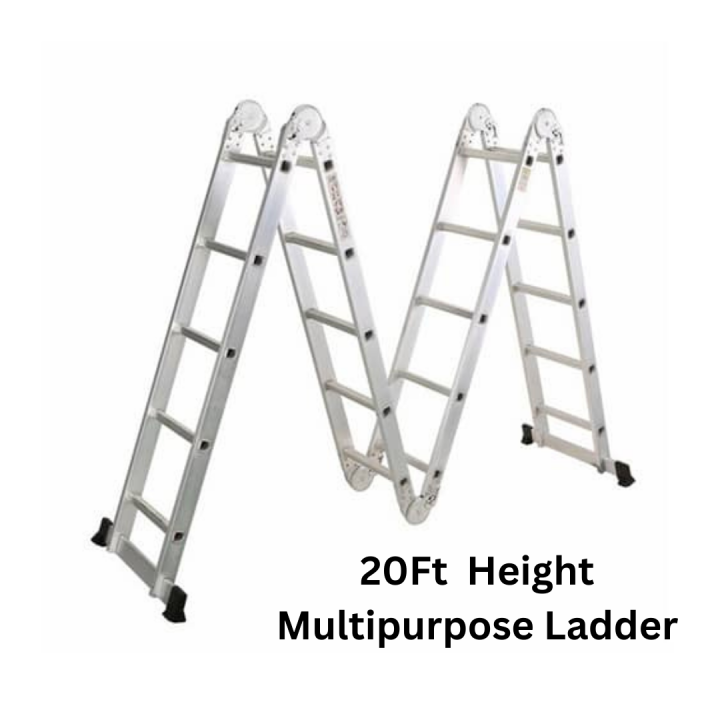 Multifunction 20ft Ladder, 4x5 ladder, Aluminum Ladder, Durable foldable ladder, construction work ladder