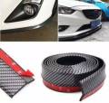 CARBON FIBER Look Car Body Kit Bumper Lip Side Skirt Rubber Edge Decorative Protector Trim 3M. 