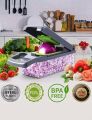 Multifunctional 14-in-1 Food Chopper, Onion Chopper, Handle Grater, Vegetable Slicer and Dicer for Easy Kitchen Prep. 