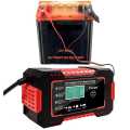 12V Le-ad A-cid Car Battery Charger Vehicle Car Pulse Maintenance Charger Auto Temperature Detection Pulse Repair Charger LCD Screen. 