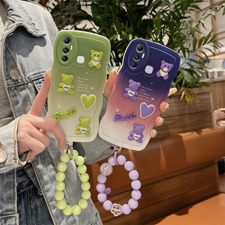 Gloden%20tree%20For%20Infinix%20Hot%2011%20X662%20X662B%20X689F%20Hot%2011S%20X6812%20X6812B%20Hot%2011S%20NFC%20Case%20Cute%20Cartoon%203D%20Love%20Heart%20Bear%20+%20Bracelet%20Premium%20Gradient%20Soft%20Phone%20Case%20-%20Image%202