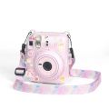 Fujifilm Instax Mini 12 Transparent Camera Case Protective Carry Bag Cover with Shoulder Strap Storage Bag. 