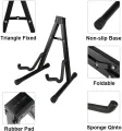 Folding A-Frame Stand for Acoustic and Electric Guitars with Secure Lock V-Shape Portable Guitar Stand - Mandolin Stand, Ukulele Stand, Violin Stand. 