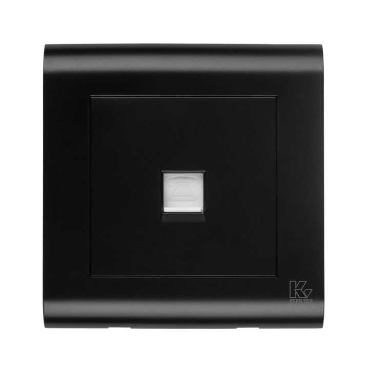 Modular Jet Black Telephone Socket Outlet