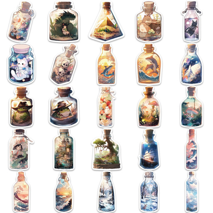 20/40pcs%20Bottle%20World%20Stickers%20Miniature%20Terrarium%20Stickers%20for%20Laptop%20Scrapbook%20Journal%20Kids%20Girls%20Boys%20Stickers%20-%20Image%206