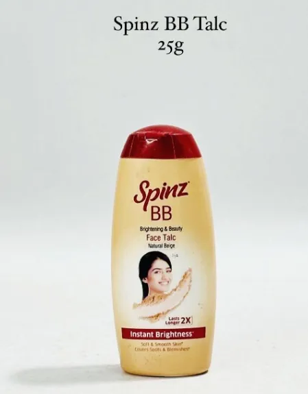 Spinz bb brightening & beauty face talc (natural beige) 25/40/70g