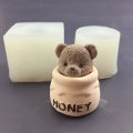 3D Cartoon Bear Silicone Molds Little Bee Honey Bucket Honeycomb Cake Mould Pastoral Style Fondant Chocolate Cake Decoration Huiye. 