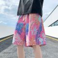 Five-Point Digital Swimming Trunks Loose Quick-Drying Beach Casual Summer Pants Trendy Pajama Pants Thin Shorts Printed Shorts. 