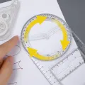1/3pcs Multi-function Drawing Ruler Geometric Figure Ruler High School Mathematics Drawing Template Cute Ruler. 