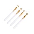 50pcs Poratble PVC Fishing Swivels 3 Sizes White&Gold Tube Floats Adapters Fishing Floats Adapter Fishing Supplies. 