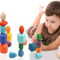 Stone Balance Stack Building Blocks Set - 20 Pcs Polyhedral Plastic Stacking Rocks Educational Creative Preschool Arts Learning Sensory Building Blocks Puzzle Large-Size Toy for Toddler. 