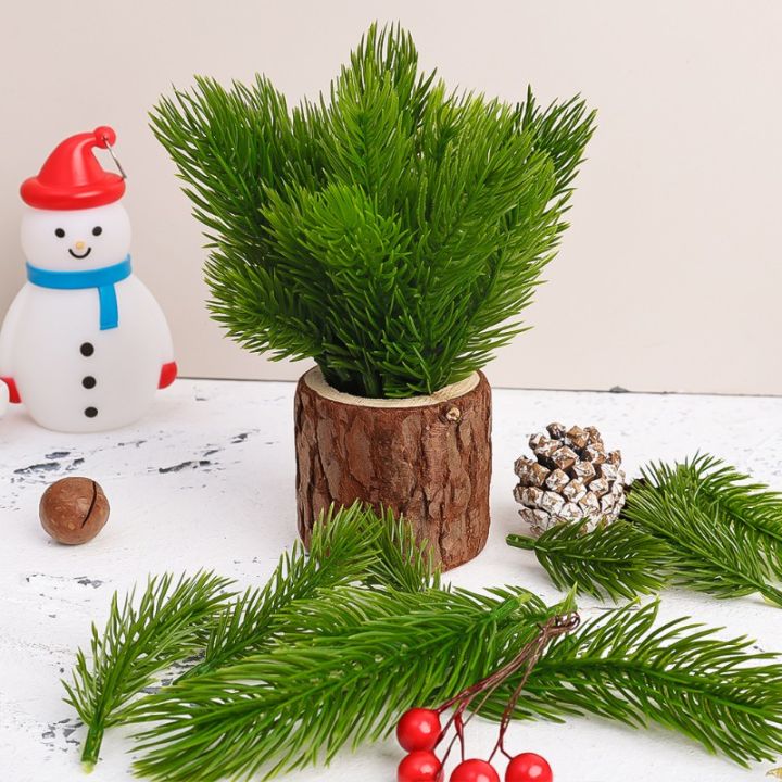 10pcs%20Artificial%20Pine%20Needle%20Plants%20Plastic%20Christmas%20Tree%20DIY%20Green%20Snow%20Pine%20Branches%20for%20Wedding%20Home%20Decor%20Flower%20Wreath%20Wholesale%20-%20Image%204