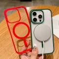 Candy Color Bumper Transparent For Magsafe Magnetic Case For iPhone 16 14 11 12 13 15 Pro Max Mini X XS XR 8 7 Plus Clear Cover. 
