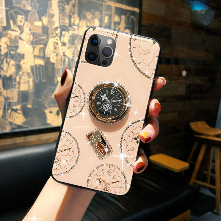 CasingLee%20For%20OPPO%20A53%20case%20Navigation%20Magnetic%20Ring%20Holder%20Luxury%20Diamond%20clock%20Mirror%20Back%20%20Cover%20OPPO%20A53%20Phone%20cases%20cover%20Luxury%20with%20Lanyard%20-%20Image%202