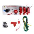 D】 12V Ignition panel for racing car toggle switch start button with Indicator and cable. 