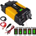 KOGEEK Modified Sine Wave Inverter High Frequency 6000W Peak Power Inverter DC 12V to AC 220V Converter Car Power Charger Inverter with 2.1A Dual USB Port Batte-ry Clips LED Batte-ry Capacity Display. 