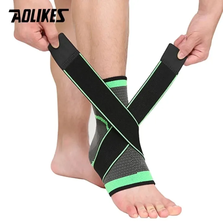 1 PC Sports Ankle Brace Compression Strap Sleeves Support 3D Weave Elastic Bandage Foot Protective Gear Gym Fitness