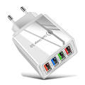 4 in 1 FAST USB Charger Quick Charge EU or UK Plug. 