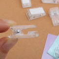 1/5/10Pcs Cute Tape Folder Paper Clip Memo Clip Transparent Acrylic Stationery Storage Clip Data File Documents Organizer. 