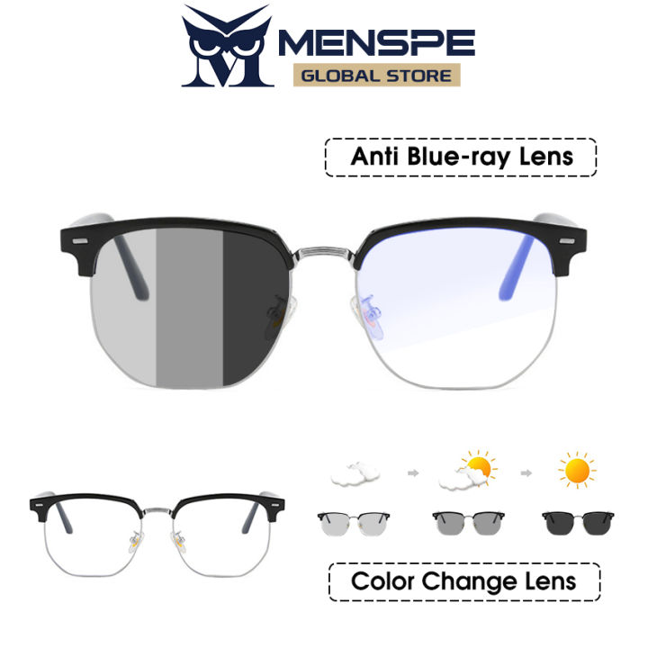 MENSPE Men Glasses Computer Glasses Photochromic Eyeglasses
