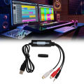 Sound Capture Device USB 2.0 Sound Capture Card Plug and Play Portable Left Right Channel Professional for CD for Tape. 