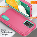 3 In 1 Full Cover Shockproof Phone Case With Stand For Samsung Galaxy A13 4G / A13 5G / Galaxy A04S Thick Hard Phone Casing Contrasting Colors Fashion Phone Cover Shell. 