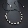 Adjustable Summer Beach Style Natural Sea Conch Braid Chain Seashell Necklace Choker For Women Men Kids. 