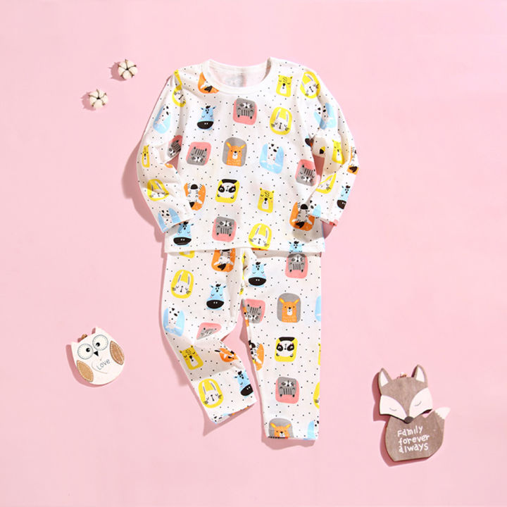 bellylady%202pcs/set%20Girsl%20Boys%20Cotton%20Pajamas%20%20Set%20Long%20Sleeve%20Tops%20Pants%20Sleepwear%20Outfits%20Casual%20Clothing%20-%20Image%205