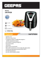 Geepas 1500W Digital Air Fryer - GAF37501N. 