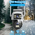 ITECH 4K 8MP 4G SIM Camera Dual Lens Outdoor Waterproof 360° Human Detect Video Surveillance CCTV Security Protection PTZ Cameras Q13. 