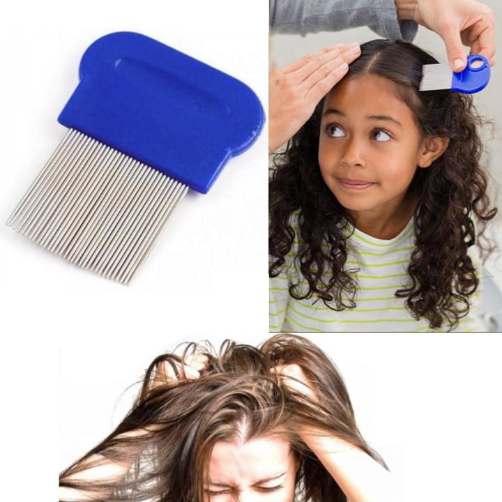 Stainless Steel Long Teeth Hair Lice Comb - Density Teeth for Flea and Nit Removal - Dust-Free Hair Brush Comb