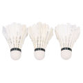 Goose Feather Badminton White Goose Feather Shuttlecocks Accurate Control for Outdoor for Sports Training. 