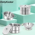 DishyKooker Kitchen Toy Set For Children Stainless Steel Mini Imitation Kitchen Cooking Tool Educational Toys Gifts For Boys And Girls. 