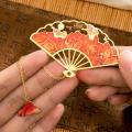 Metal Metal Bookmarks Ornamental 8*8cm Hollow Design Leaf Vein Bookmark  Color Lotus Shape Bookmark for Student Stationery Reading Supplies Literary Gift Bookmark Collectors Office Accessories. 