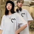 Couple's Summer Short-Sleeved Bottoming Shirt Black and White T T-shirt Female Male 2024 New Internet Hot Fashionable Advanced ins Fashion Brand. 