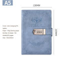 200 Pages A5 Retro Password Book With Lock Diary Thickened Creative Hand Ledger Student Notepad Stationery Notebook Binder. 