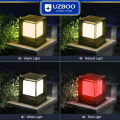 UZBOO Solar Pillar Lamp Modern Outdoor Gate Light Solar Charging IP65 Waterproof Column Lamp Post Lights Courtyard Lamp Headlight Pillar Fence Post Garden lights 4 Colors For Courtyard Fence. 