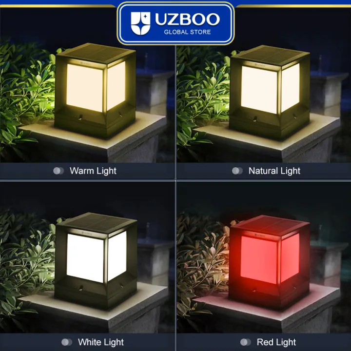 UZBOO%20Solar%20Pillar%20Lamp%20Modern%20Outdoor%20Gate%20Light%20Solar%20Charging%20IP65%20Waterproof%20Column%20Lamp%20Post%20Lights%20Courtyard%20Lamp%20Headlight%20Pillar%20Fence%20Post%20Garden%20lights%204%20Colors%20For%20Courtyard%20Fence%20-%20Image%203